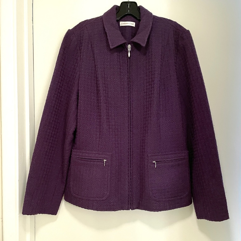 Lovely rich deep purple Coldwater Creek jacket size 12